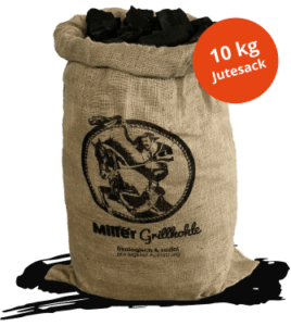 Miller nachhaltige Grillkohle im 10kg Jutesack